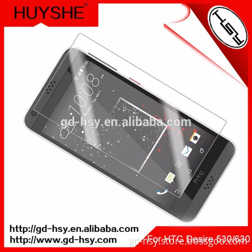 HUYSHE Mobile Phone Accessories Wholesale clear 2.5d 9h Hardness Tempered Glass Screen Protector For HTC desire 530/630